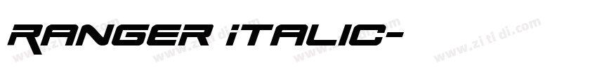 Ranger Italic字体转换